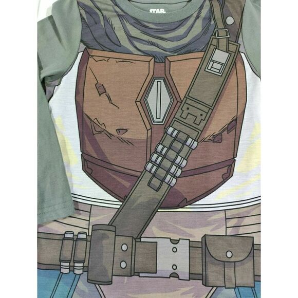 Star Wars Mandalorian Baby Yoda Outfit Cape Costume Shirt Small Size 5 - Picture 2 of 4